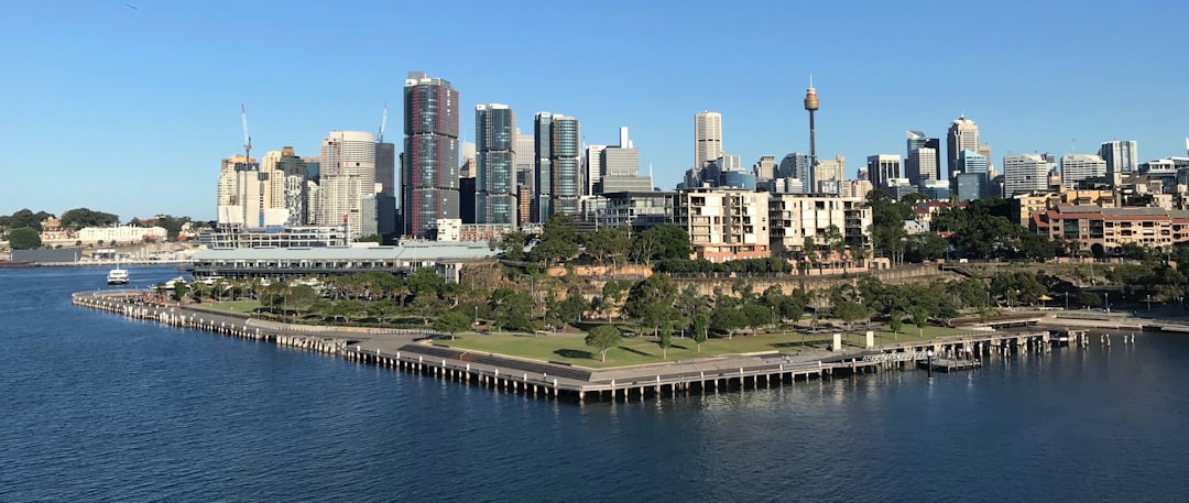 a city next to a body of water